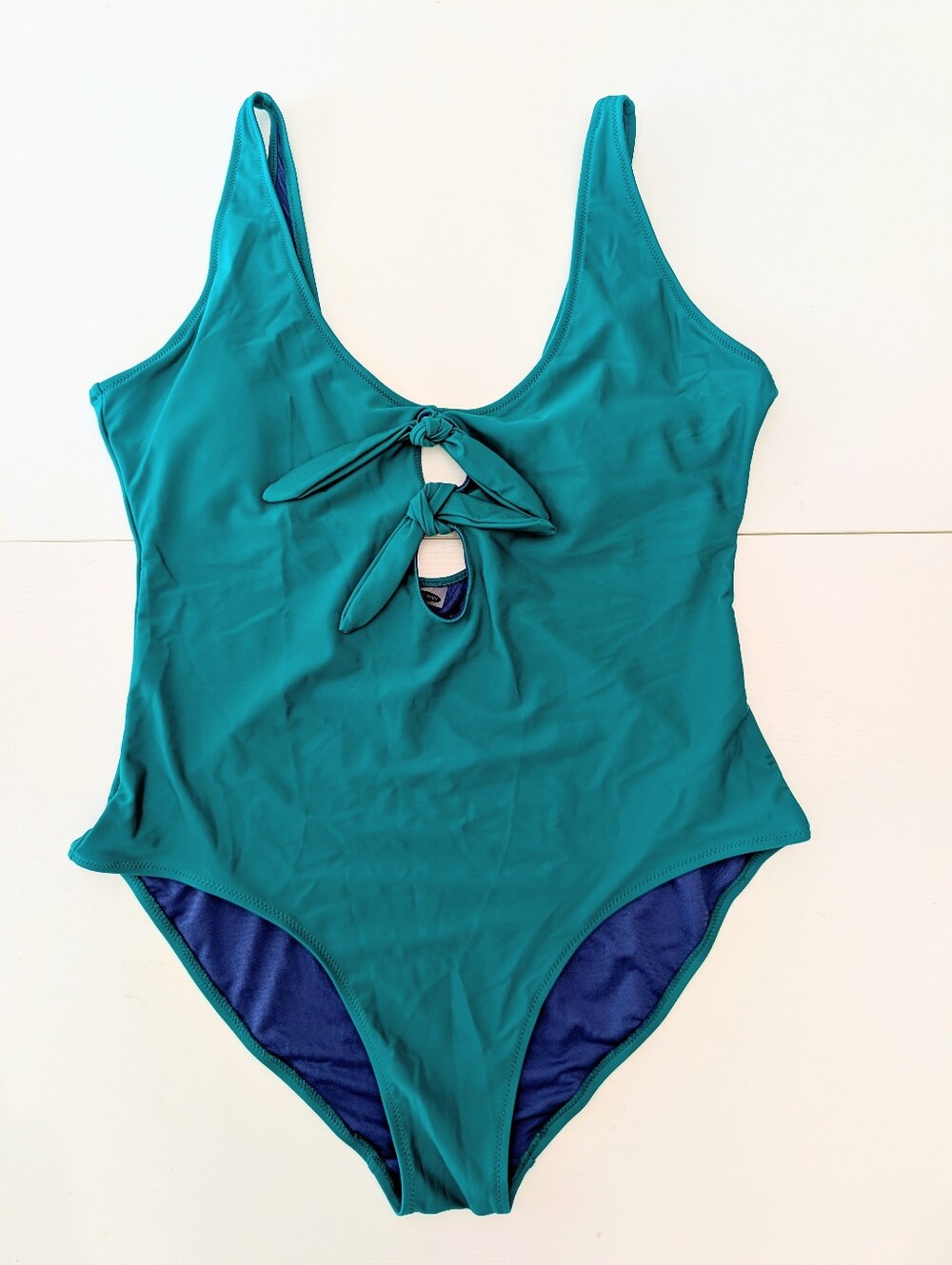 Old Navy Save The Teals Knot Front One-Piece Swimsuit Plus Size XXL Summer Beach